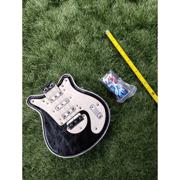 Guitar Handbag Crossbody Purse - White Black - Picture 8 of 8